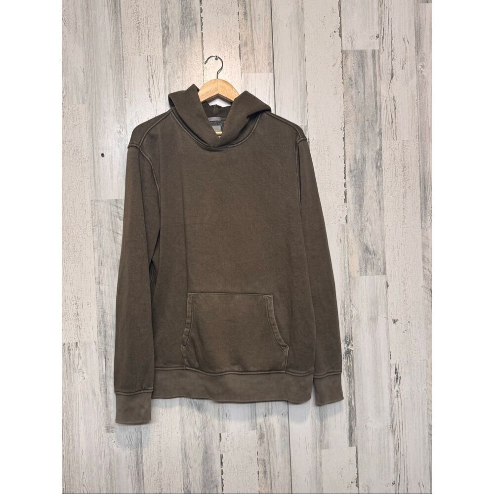 Gap Brown Pullover Hoodie Mens Large Fleece Lined Casual Sweatshirt
